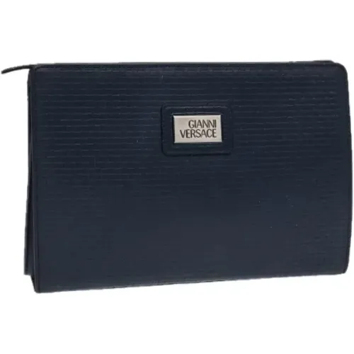 Pre-owned Leather clutches , female, Sizes: ONE SIZE - Versace Pre-owned - Modalova