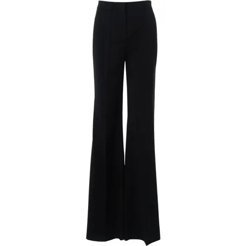 Schwarze Woll-Flare-Hose Hangar Modell , Damen, Größe: M - SPORTMAX - Modalova