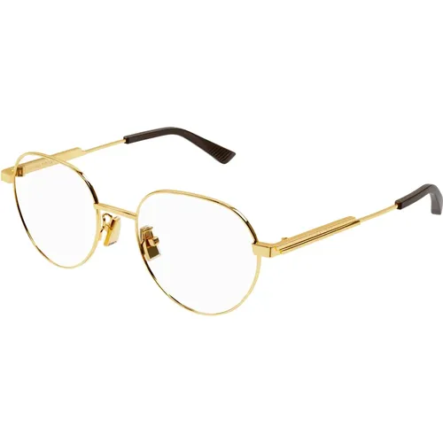 Gold Eyewear Frames Sunglasses,Silberne Brillengestelle - Bottega Veneta - Modalova