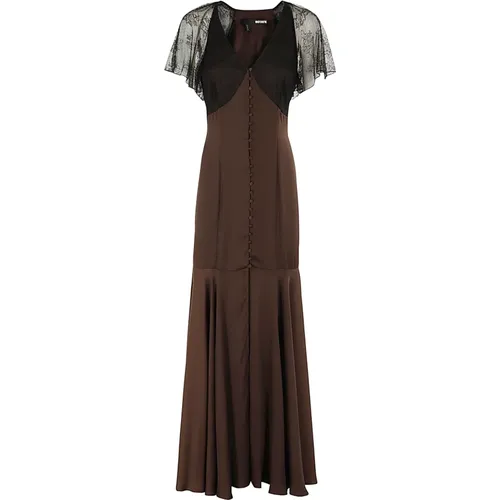 Elegant Lace Maxi V-Neck Dress , female, Sizes: M, L, S - Rotate Birger Christensen - Modalova