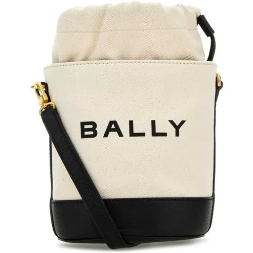 Elfenbein Canvas Mini Eimer Tasche - Bally - Modalova