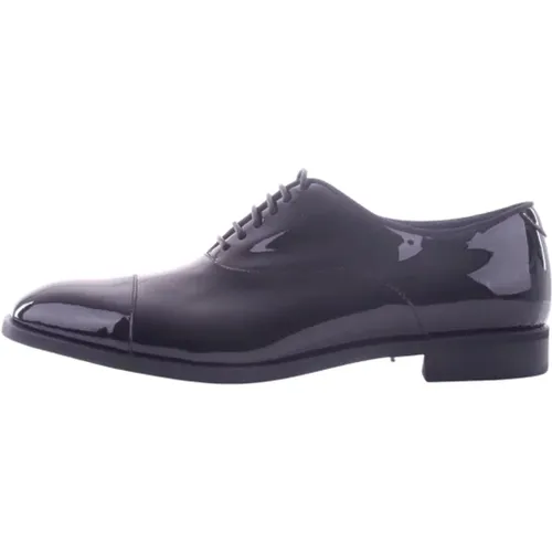 Schwarze flache Schuhe für Frauen , Herren, Größe: 43 1/2 EU - Emporio Armani - Modalova