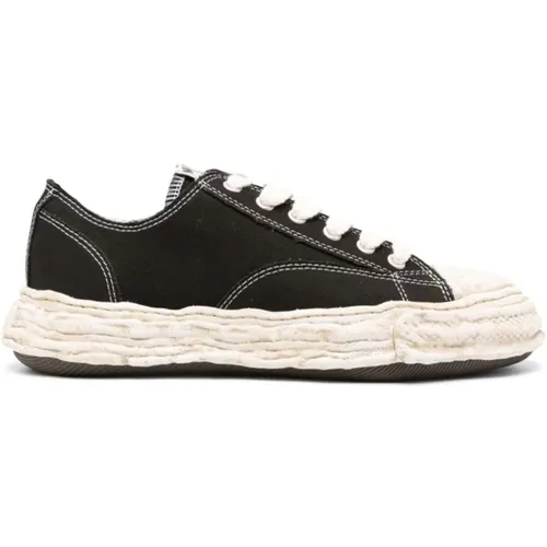 Schwarze Canvas-Sneaker mit Dicker Sohle , Herren, Größe: 41 EU - Maison Margiela - Modalova