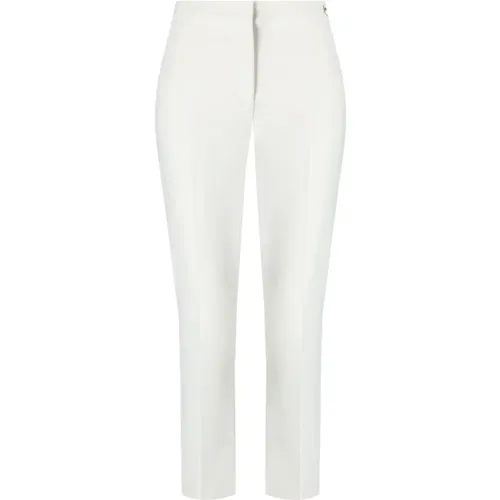 Ivory Crêpe Hose mit Gold Details - Elisabetta Franchi - Modalova