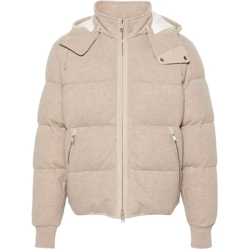 Cashmere Padded Jacket with Detachable Hood , male, Sizes: XL, 2XL - Ermenegildo Zegna - Modalova