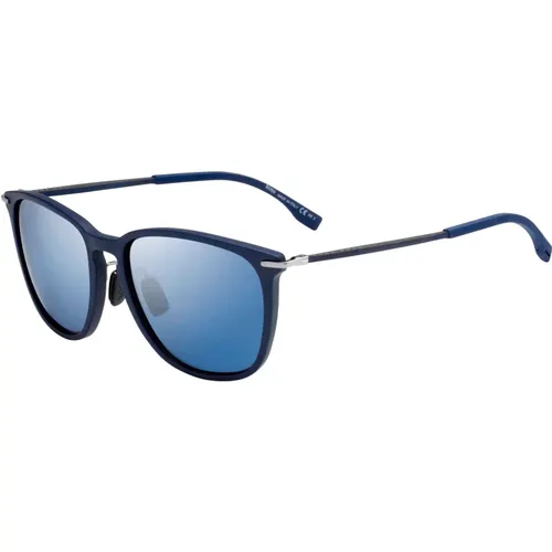 Matte Blue/Grey Blue Sunglasses - Hugo Boss - Modalova