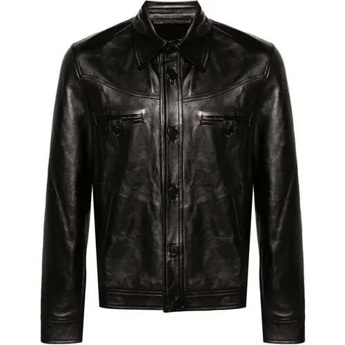 Leather Jacket Classic Style , male, Sizes: 2XL - Salvatore Santoro - Modalova