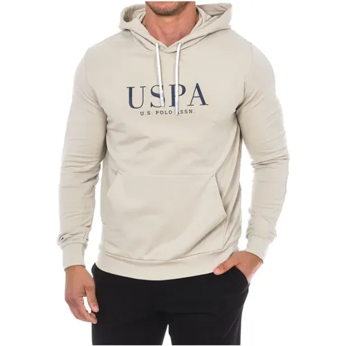 Kapuzenpullover mit verstellbarer Kordel , Herren, Größe: M - U.S. Polo Assn. - Modalova