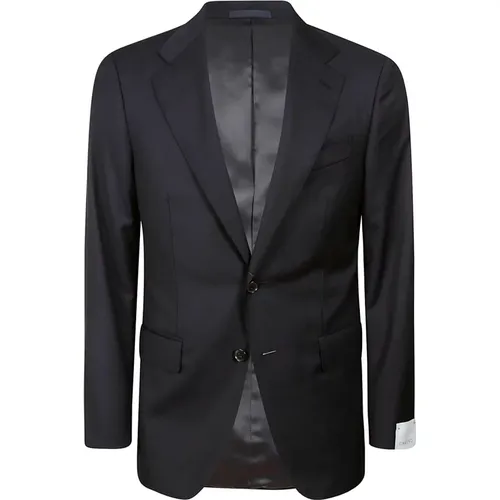 Woolen Tailored Suit Made in Italy , male, Sizes: S - Emanuela Caruso - Modalova