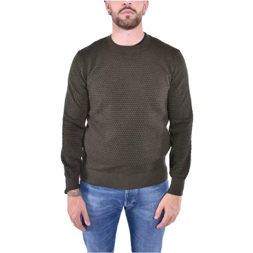 Wool Knit Sweater with Polka Dots , male, Sizes: L, XL, M, 2XL, S - Kangra - Modalova