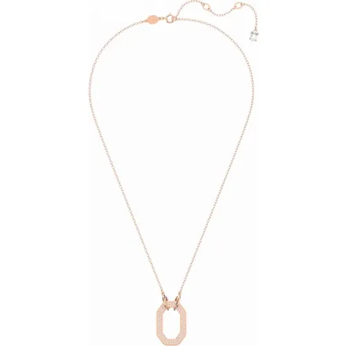 Octagon Pendant Necklace, White, Rose Gold , female, Sizes: ONE SIZE - Swarovski - Modalova