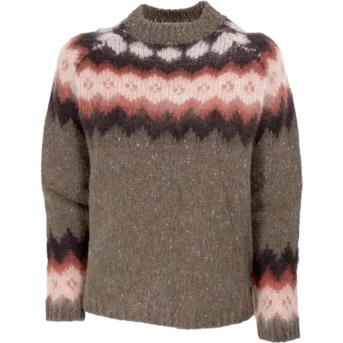 Fairisle Rundhalspullover für Damen , Herren, Größe: S - Woolrich - Modalova