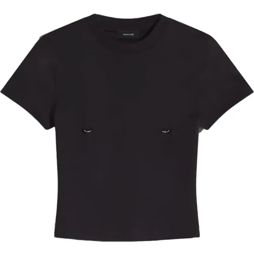 Pierced Baby T-shirt , female, Sizes: S, M - Mugler - Modalova