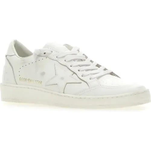 Leather Upper Ballstar Sneakers , male, Sizes: 6 UK - Golden Goose - Modalova