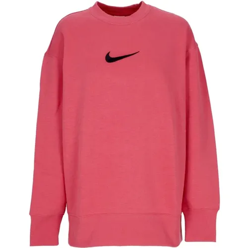 Oversized Fleece Crewneck Sportbekleidung , Damen, Größe: M - Nike - Modalova