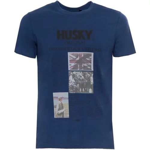 T-Shirts , Herren, Größe: L - HUSKY ORIGINAL - Modalova