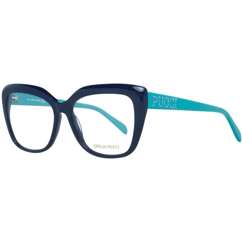 Blaue Quadratische Kunststoff-Optikbrillen Frauen - EMILIO PUCCI - Modalova