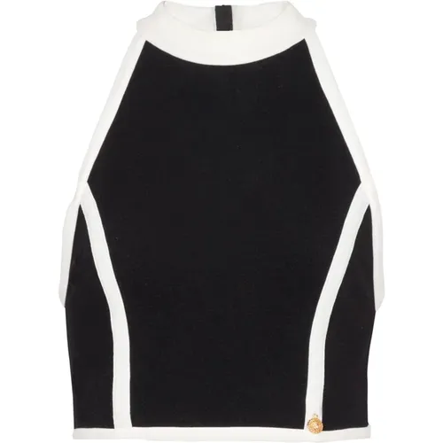 Zweifarbige Top , Damen, Größe: M - Balmain - Modalova