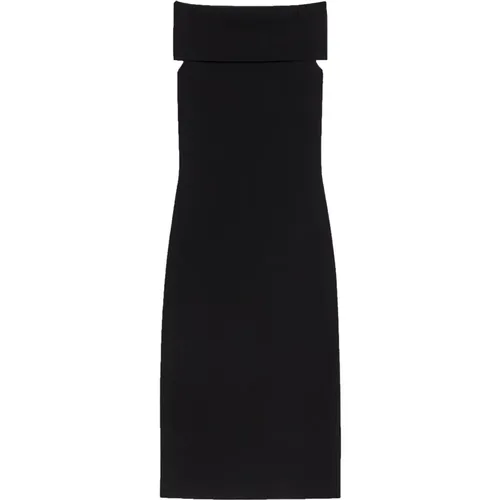 Off-shoulder slim-line midi dress , female, Sizes: M, XL - Max Mara Studio - Modalova