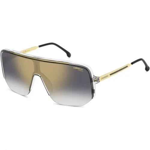 Grey Crystal Sunglasses with Gold Mirror , unisex, Sizes: ONE SIZE - Carrera - Modalova