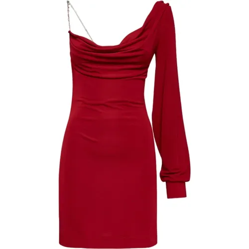 Rotes Drapiertes One-Shoulder Kleid - Dsquared2 - Modalova