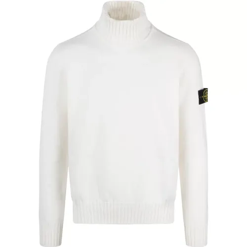 Slim Fit Rollkragen Baumwollpullover , Herren, Größe: M - Stone Island - Modalova