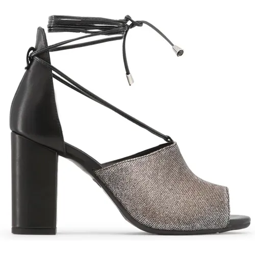 Lace Fastening Sandals - 9 cm Heel , female, Sizes: 7 UK - Made in Italia - Modalova