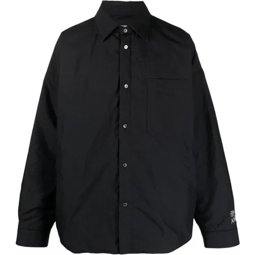 Gingham-Check Padded Shirt Jacket , male, Sizes: M, S, L - Ambush - Modalova