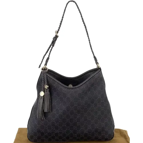 Authentic Gucci Canvas Hobo Bag , female, Sizes: ONE SIZE - Gucci Vintage - Modalova