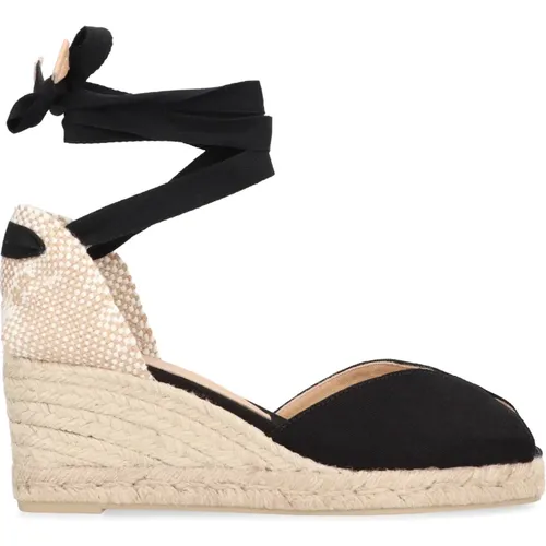 Jute Keil-Espadrilles mit Schnürriemen - Castañer - Modalova