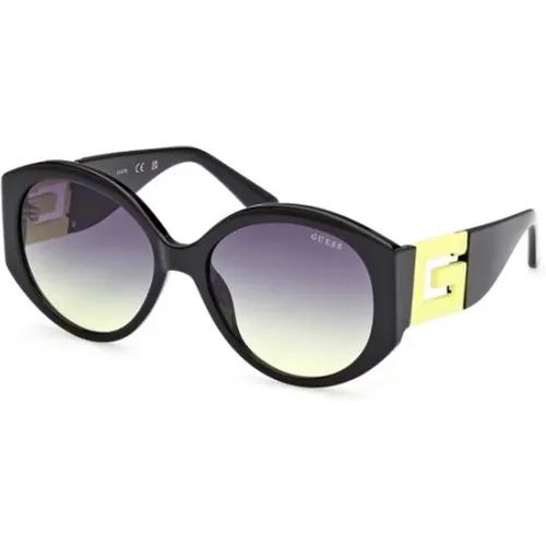 Yellow Gradient Smoke Sunglasses Women , female, Sizes: 56 MM - Guess - Modalova