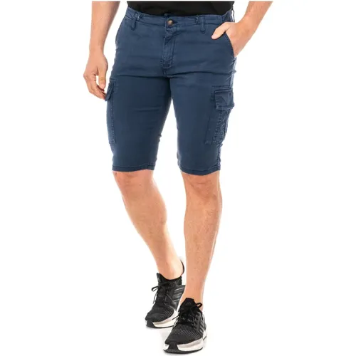 Beige Multi-Pocket Bermuda Shorts , Herren, Größe: W32 - LA MARTINA - Modalova