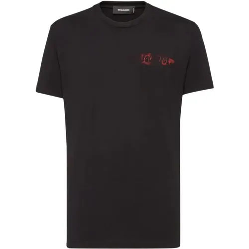 T-shirt with Logo Print , male, Sizes: 2XL, L, S, XL - Dsquared2 - Modalova