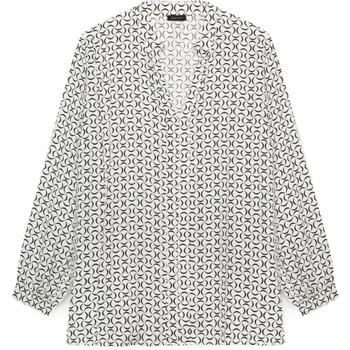 Bluse mit geometrischem Druck , Damen, Größe: 3XL - Fiorella Rubino - Modalova