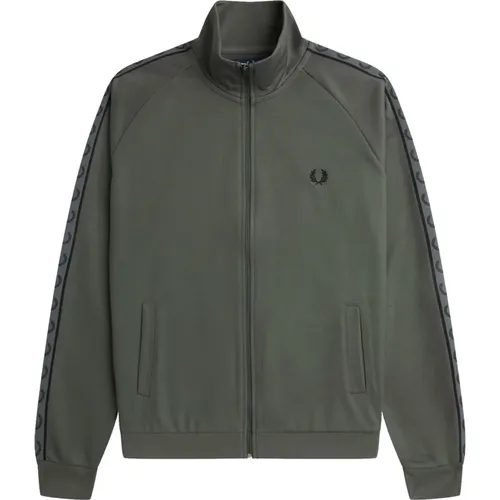 Kontrast Tape Track Field Jacke , Herren, Größe: 2XL - Fred Perry - Modalova