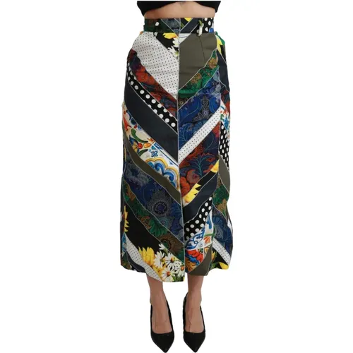 Maxirock mit geometrischem Muster - Dolce & Gabbana - Modalova