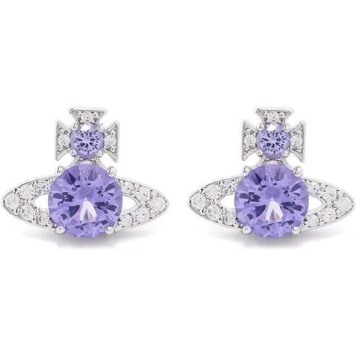 Crystal Orb Earrings Butterfly Clasp , female, Sizes: ONE SIZE - Vivienne Westwood - Modalova