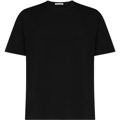 Schwarzes New Box Baumwoll T-Shirt , Herren, Größe: S - Our Legacy - Modalova