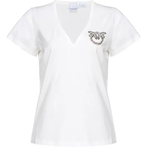 Love Birds T-shirt , female, Sizes: XS, M, L - pinko - Modalova