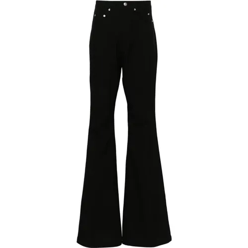 High Waisted Bootcut Trousers , female, Sizes: W28, W27 - Rick Owens - Modalova