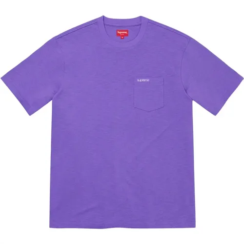 Limited Edition Pocket Tee Violet , male, Sizes: S, M - Supreme - Modalova