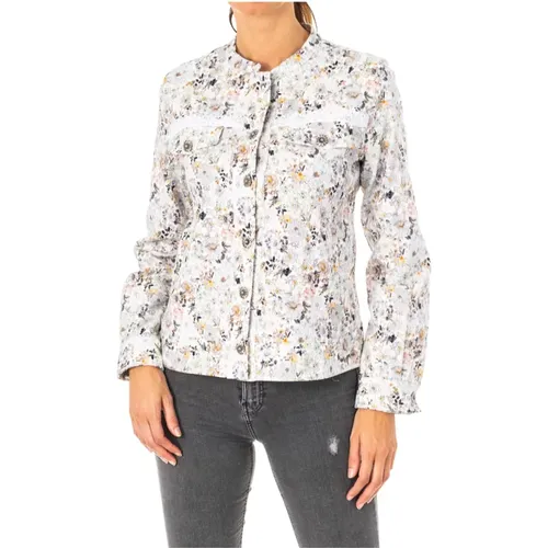 Blumen Langarmjacke , Damen, Größe: M - LA MARTINA - Modalova