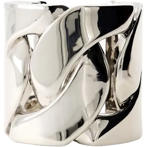 Silver Chain Cuff Bracelet , female, Sizes: M - alexander mcqueen - Modalova