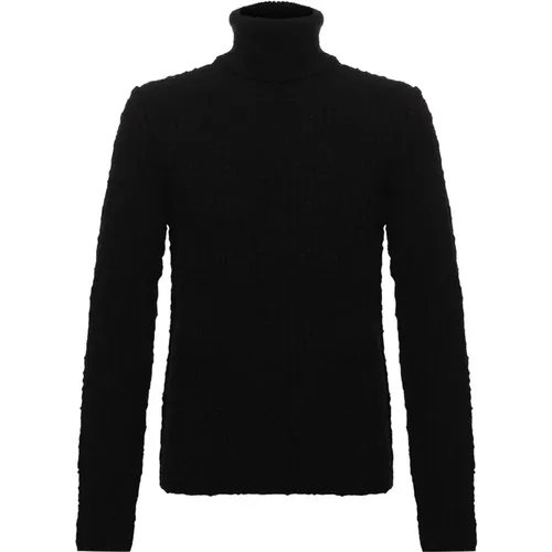 Schwarzer Pullover mit hohem Kragen - Dolce & Gabbana - Modalova
