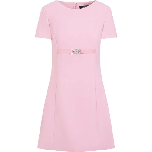 Mini Dress Short Sleeves , female, Sizes: XS - Versace - Modalova