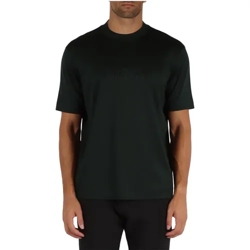 Logo-geprägtes Lyocell-Baumwoll-T-Shirt , Herren, Größe: XL - Emporio Armani - Modalova