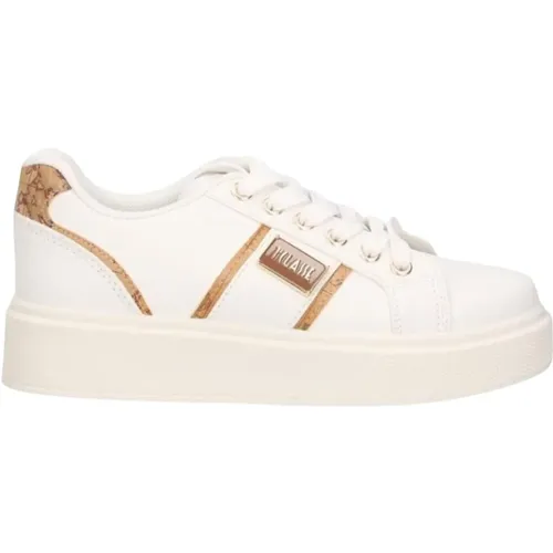 Donna Logo Applique Leder Sneakers , Damen, Größe: 40 EU - Alviero Martini 1a Classe - Modalova