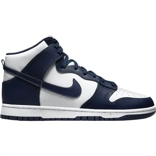 Navy High Top Sneakers , male, Sizes: 11 UK, 13 UK, 7 UK, 12 UK, 8 UK, 3 1/2 UK, 6 1/2 UK, 10 1/2 UK, 14 1/2 UK, 11 1/2 UK, 9 UK, 2 1/2 UK, 8 1/2 UK, - Nike - Modalova