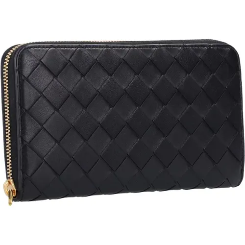 Intrecciato Zip Wallet , female, Sizes: ONE SIZE - Bottega Veneta - Modalova