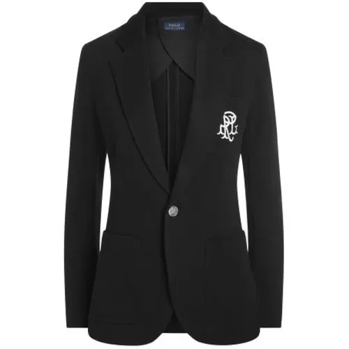 Doppelt Gestrickte Jacquard Blazer Jacke , Damen, Größe: L - Polo Ralph Lauren - Modalova